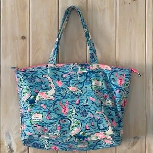 Lily Loves Cape Cod Palm Beach Zip Up Tote